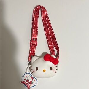 Sanrio Characters Hello Kitty Head Silicone Mini Cross Bag